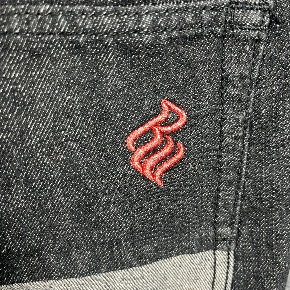Rocawear Jeans Mens 50 Dark Indigo Classic Fit Embroidered Streetwear